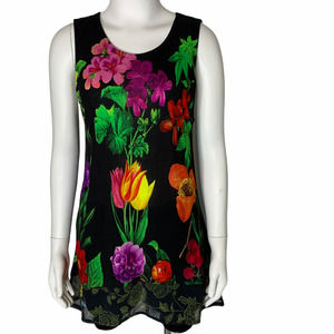 Desigual Sleeveless Floral Top Size Large NEW